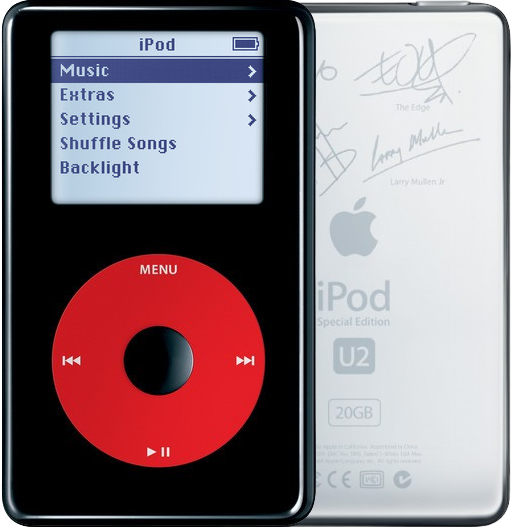 Used 64GB 128GB 256GB U2 Special Edition Classic Apple iPod 4th Generation Refurbished with New Battery (Flash Mod)