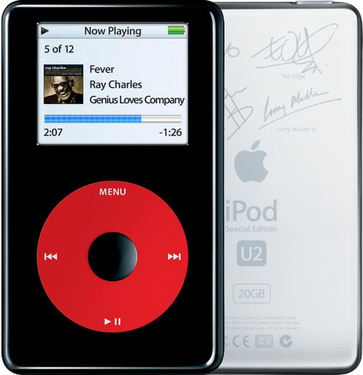 Used 64GB 128GB 256GB U2 Special Edition Apple iPod Photo 4th Generation Refurbished with New Battery (Flash Mod)