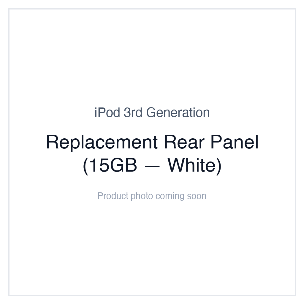 iPod 3G — Replacement Rear Panel (15GB — White)