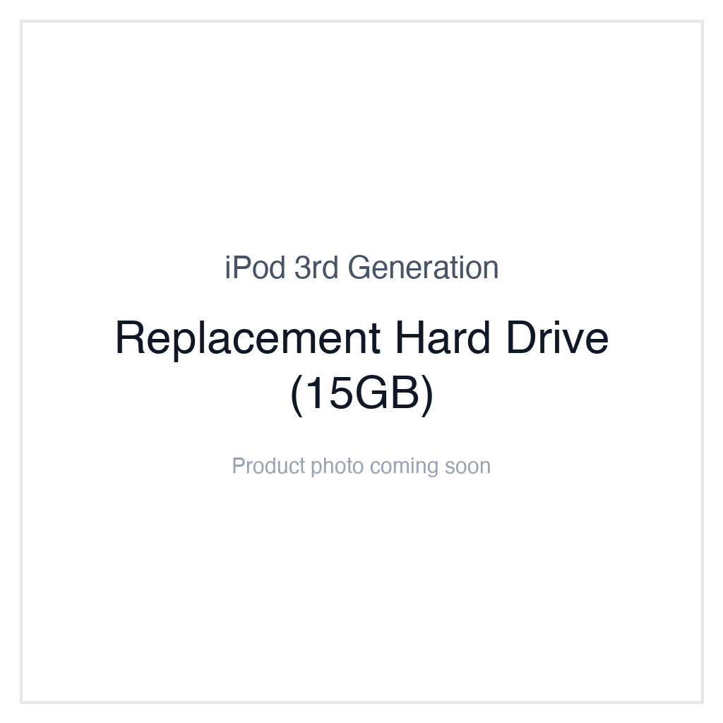 iPod 3G — Replacement Hard Drive (15GB)