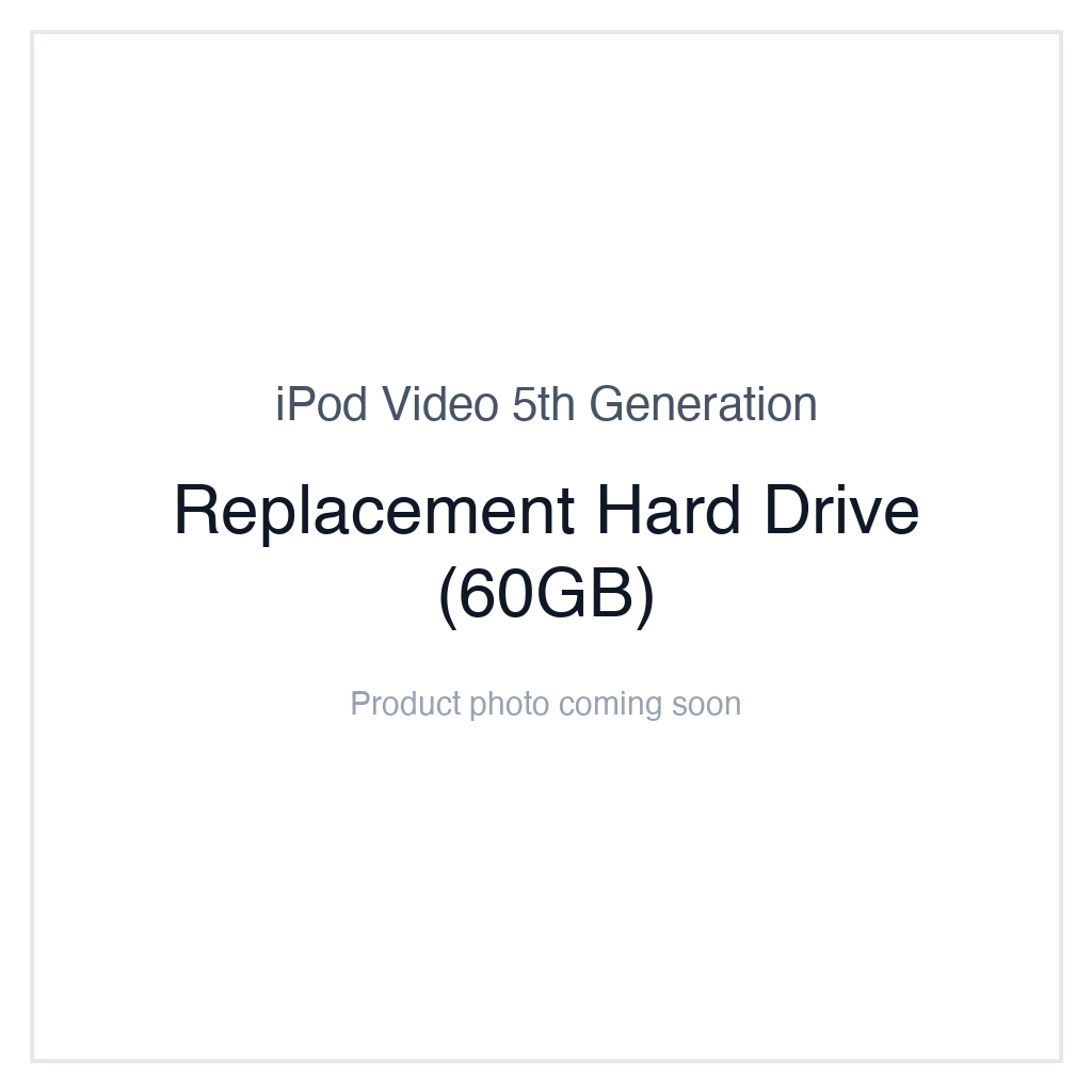 iPod Video 5G — Replacement Hard Drive (60GB)