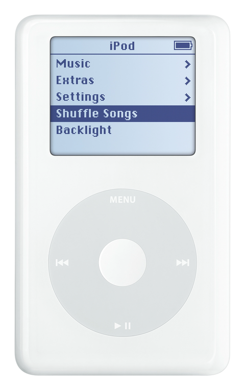 iPod 4th Gen, White (Apple artwork illustration, not a photo of the unit)