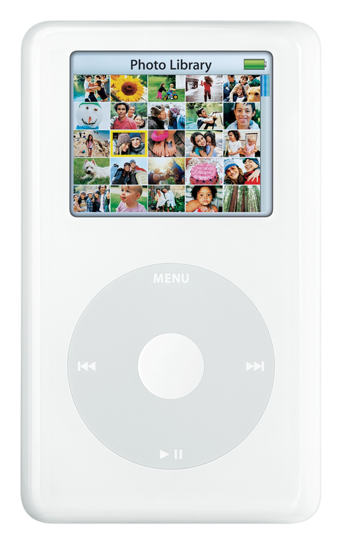 iPod Photo, White (Apple artwork illustration, not a photo of the unit)