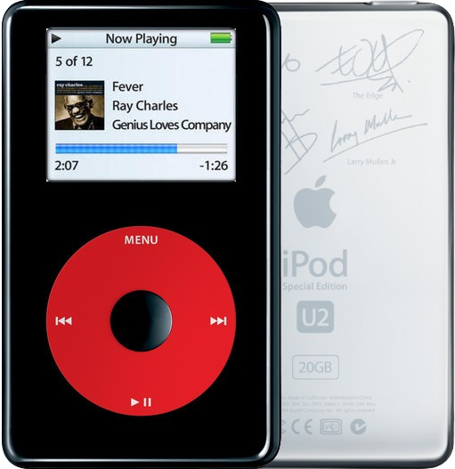 Used 20GB U2 Special Edition Apple iPod Photo 4th Generation Refurbished with New Battery (MA127LL/A)