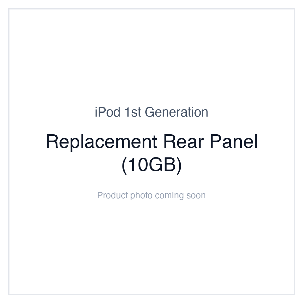 Original iPod 1G — Replacement Rear Panel (10GB)