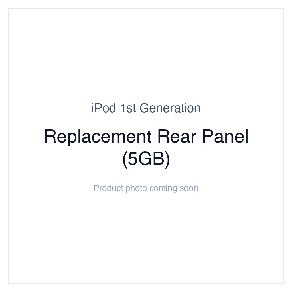 Original iPod 1G — Replacement Rear Panel (5GB)