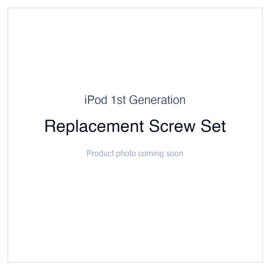 Original iPod 1G — Replacement Screw Set