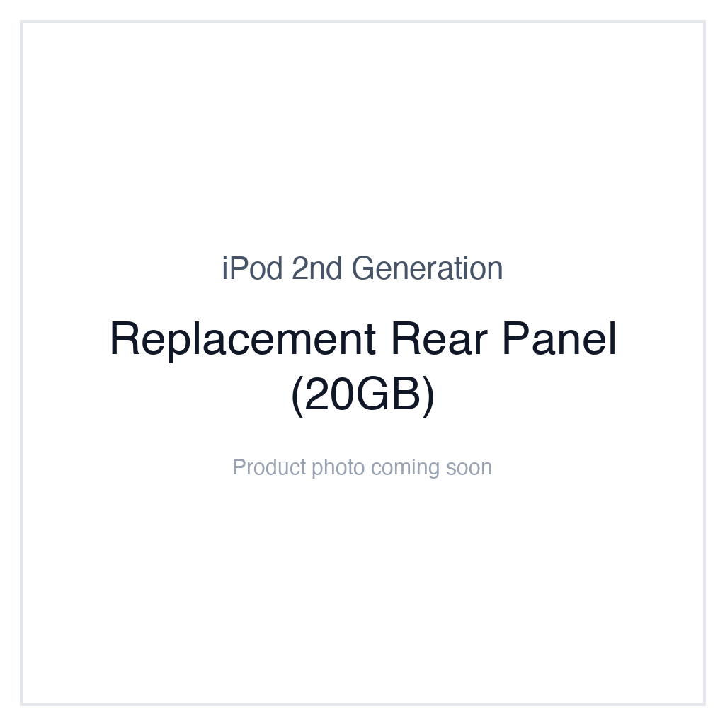 iPod 2G — Replacement Rear Panel (20GB)