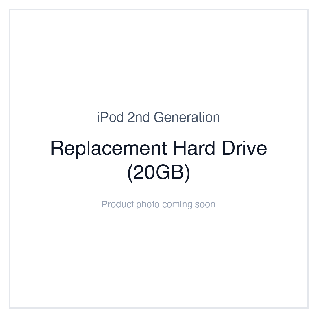 iPod 2G — Replacement Hard Drive (20GB)