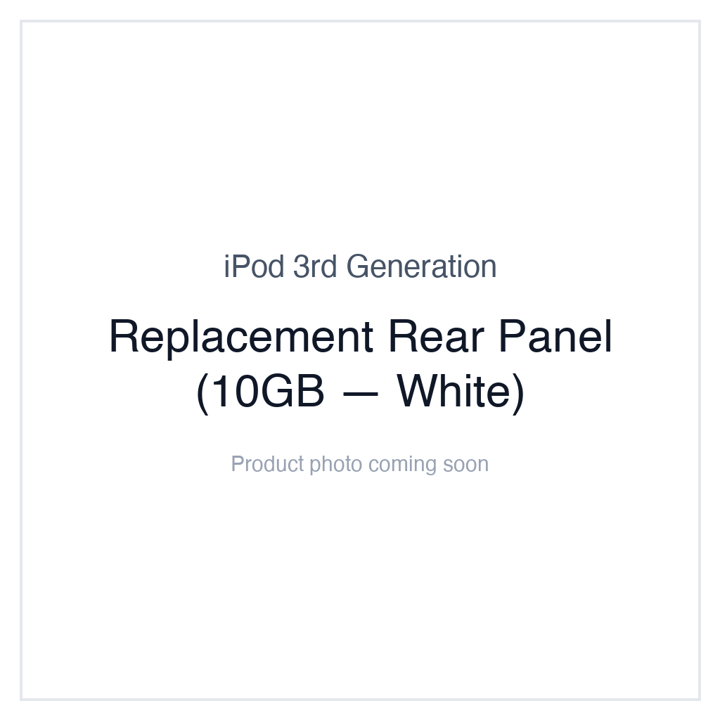 iPod 3G — Replacement Rear Panel (10GB — White)