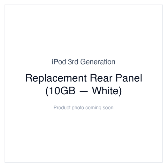 iPod 3G — Replacement Rear Panel (10GB — White)