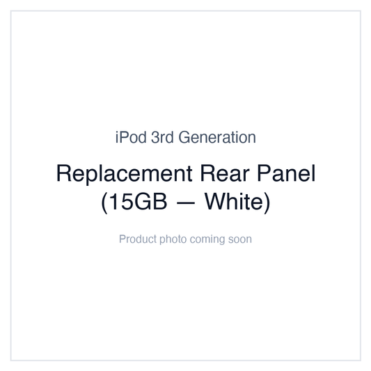 iPod 3G — Replacement Rear Panel (15GB — White)