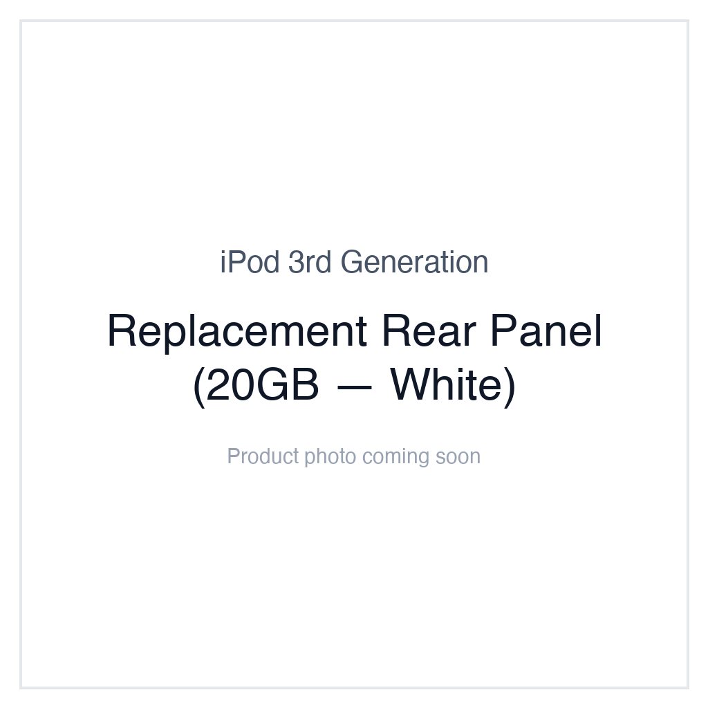 iPod 3G — Replacement Rear Panel (20GB — White)