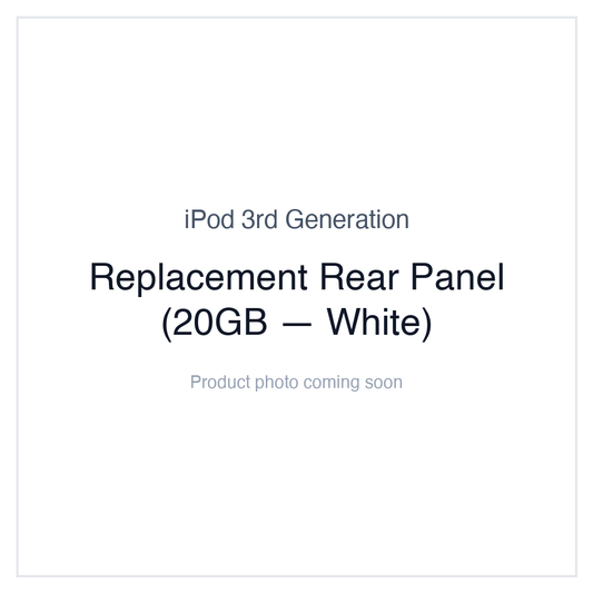 iPod 3G — Replacement Rear Panel (20GB — White)