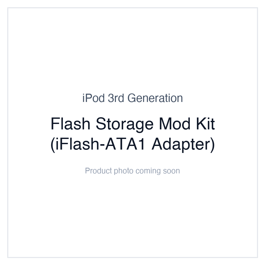 iPod 3G — 128GB Flash Mod Kit (iFlash-ATA1 Adapter + 128GB SD Card Included)