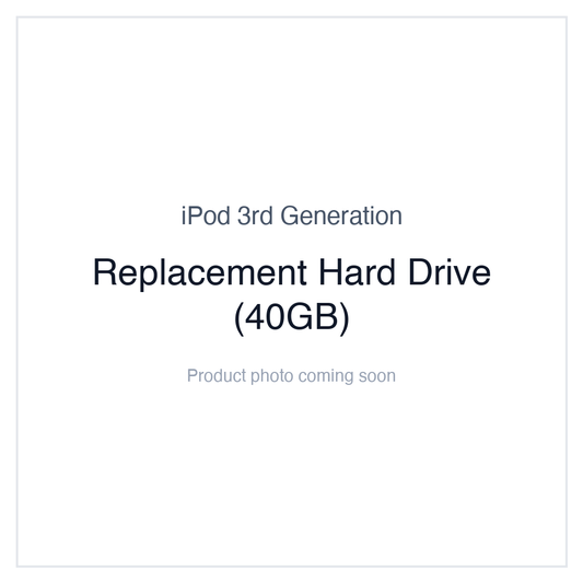 iPod 3G — Replacement Hard Drive (40GB)