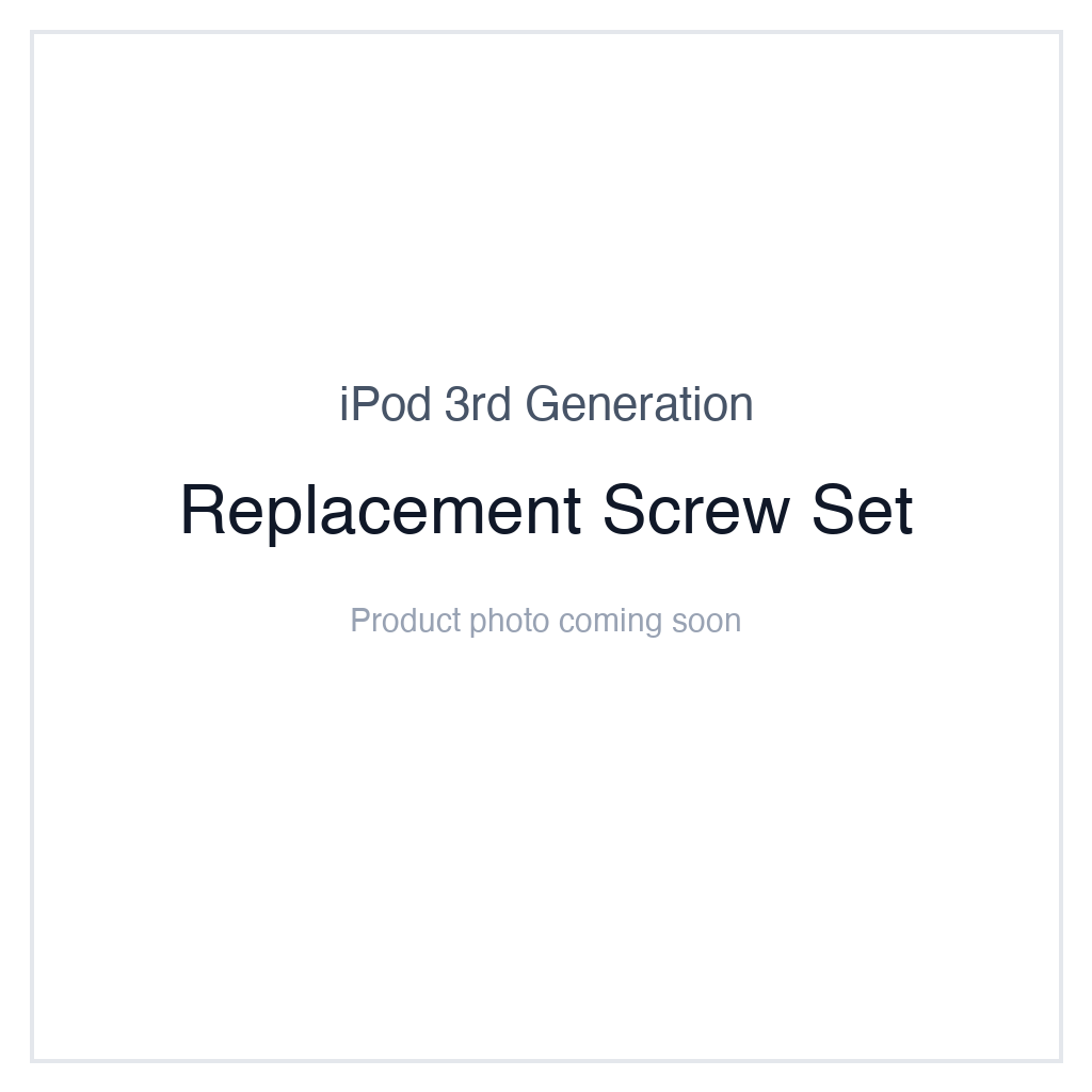 iPod 3G — Replacement Screw Set