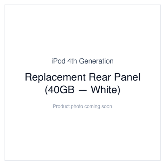 iPod 4G Monochrome — Replacement Rear Panel (40GB — White)