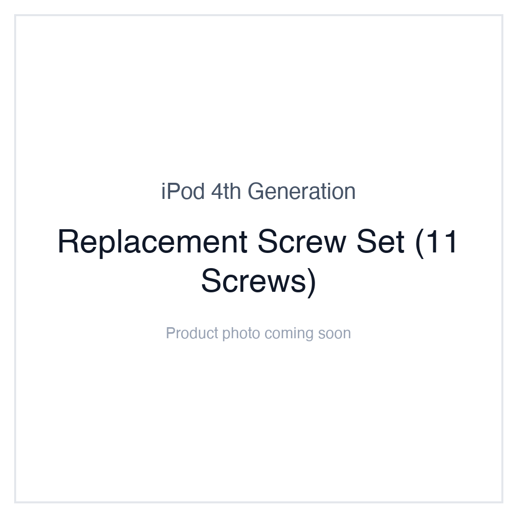 iPod 4G Monochrome — Replacement Screw Set (11 Screws)