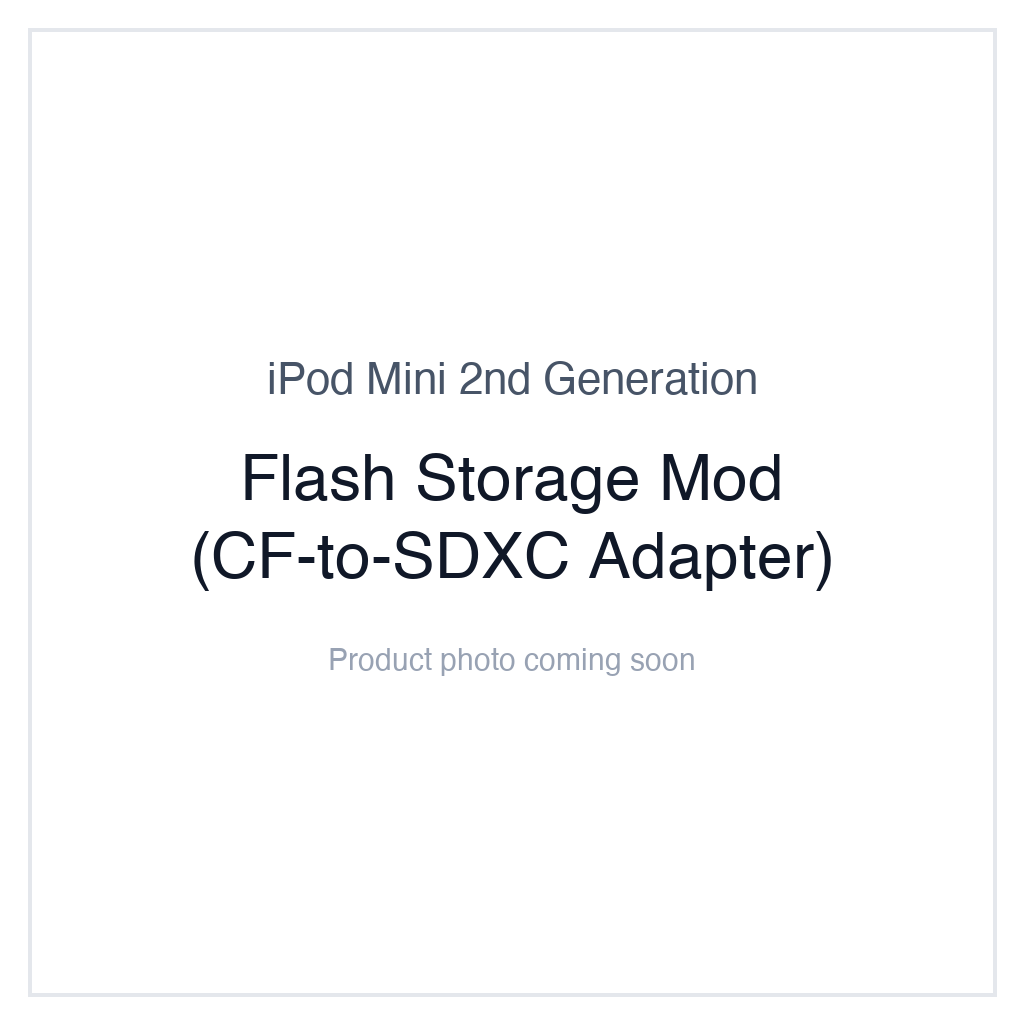 iPod Mini 2nd Generation — Flash Storage Mod (CF-to-SDXC Adapter)