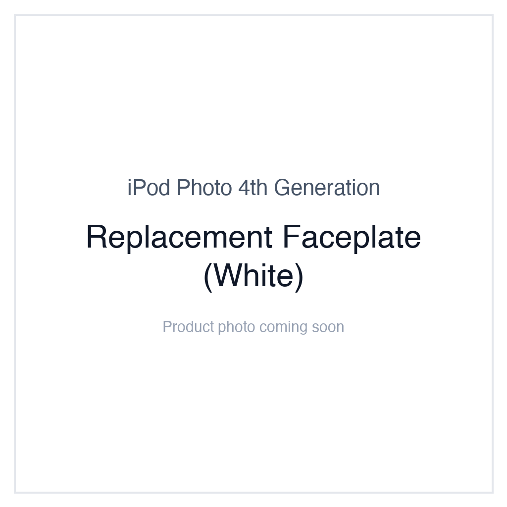 iPod Photo (4th Generation) — Replacement Faceplate (White)