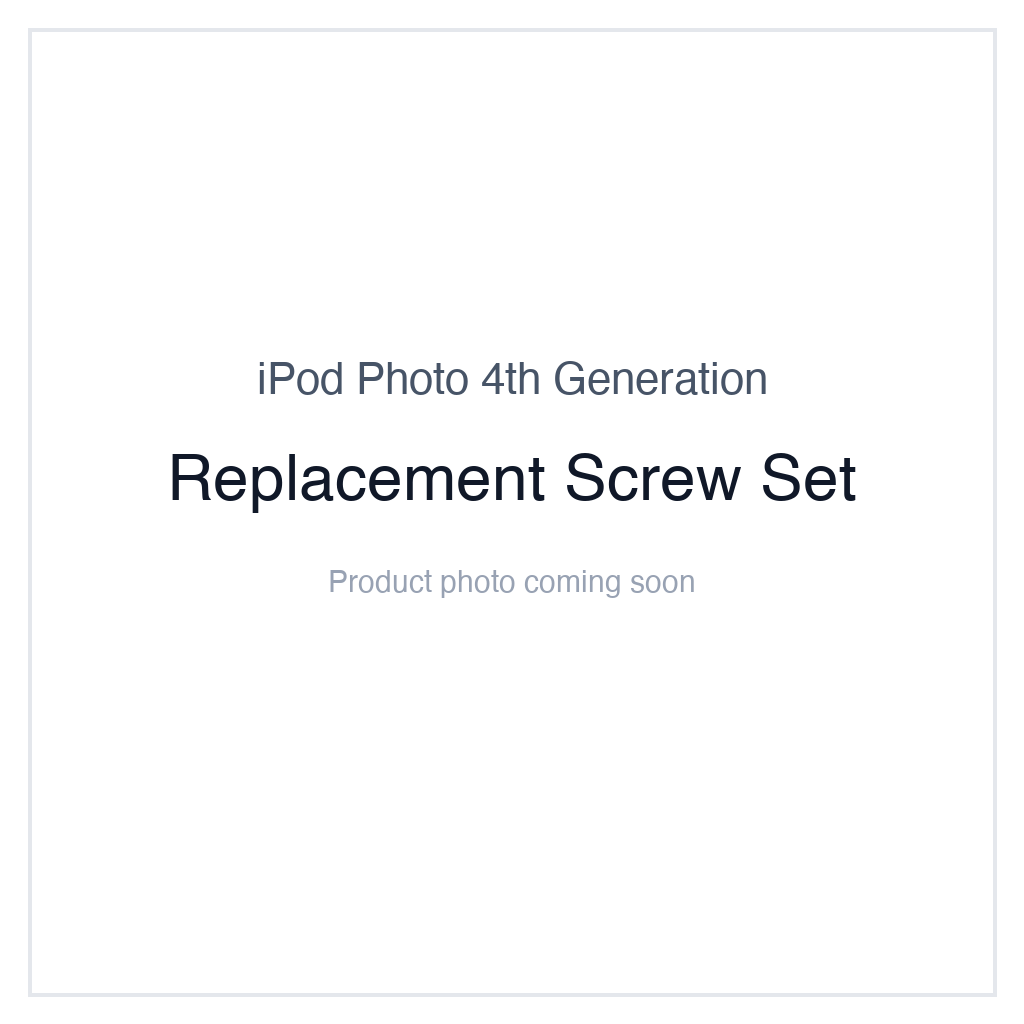 iPod Photo (4th Generation) — Replacement Screw Set