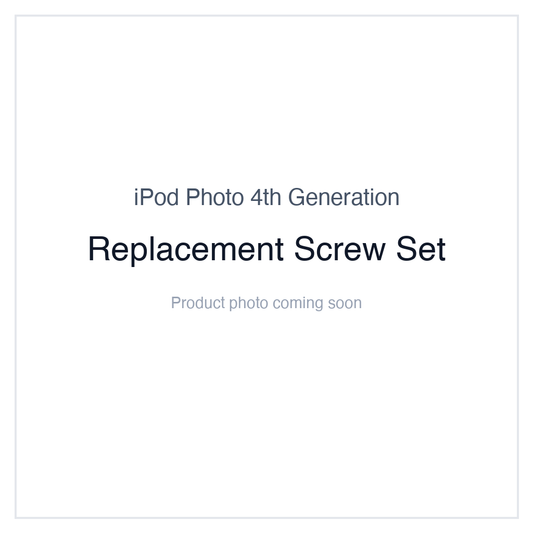 iPod Photo (4th Generation) — Replacement Screw Set