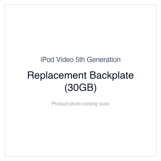 iPod Video 5G — Replacement Backplate (30GB)