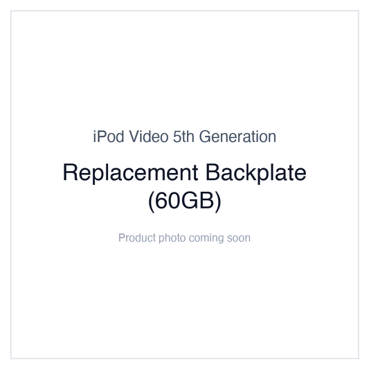 iPod Video 5G — Replacement Backplate (60GB)