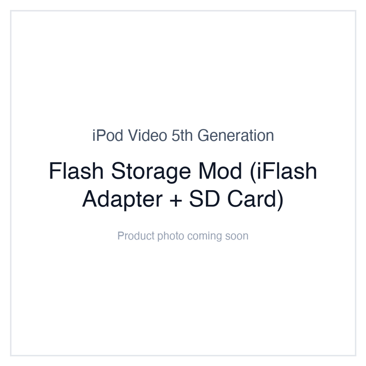 iPod Flash Mod Service & Flash Drive Replacement Kits | iMods