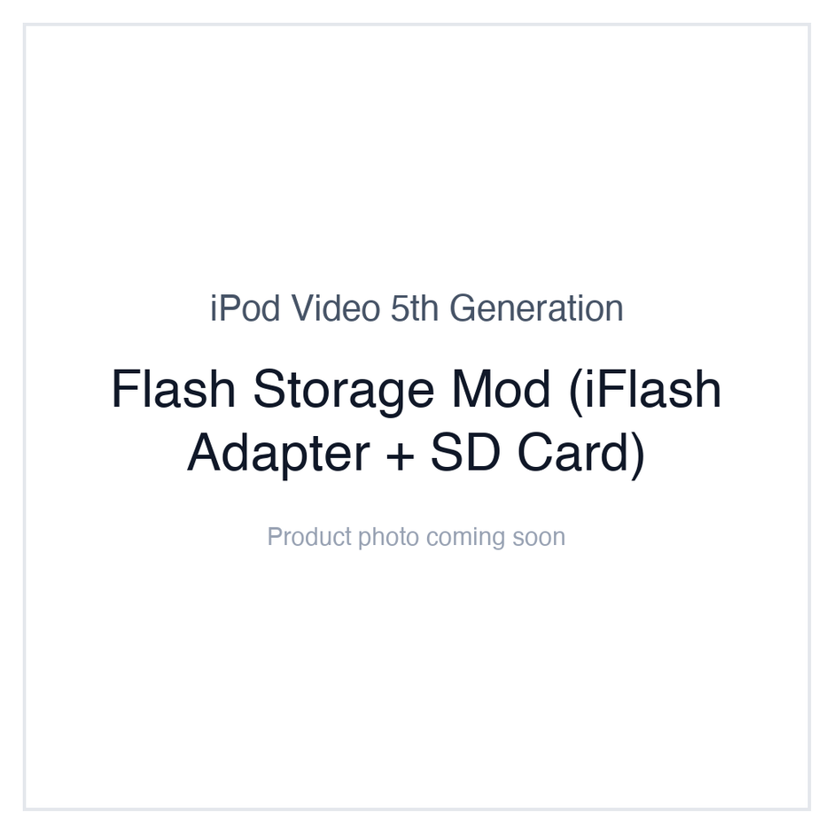iPod Flash Mod Service & Flash Drive Replacement Kits | iMods