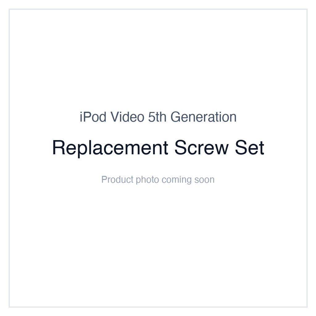 iPod Video 5G — Replacement Screw Set