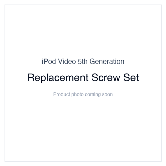 iPod Video 5G — Replacement Screw Set