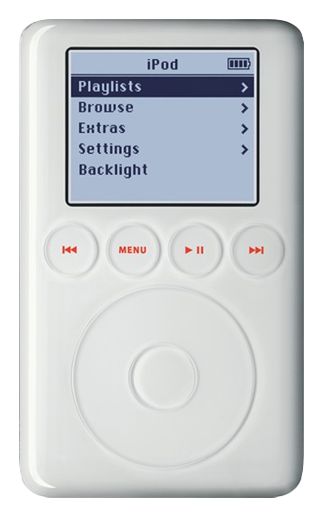 Refurbished iPod 3rd Gen — 15GB White (illustration)