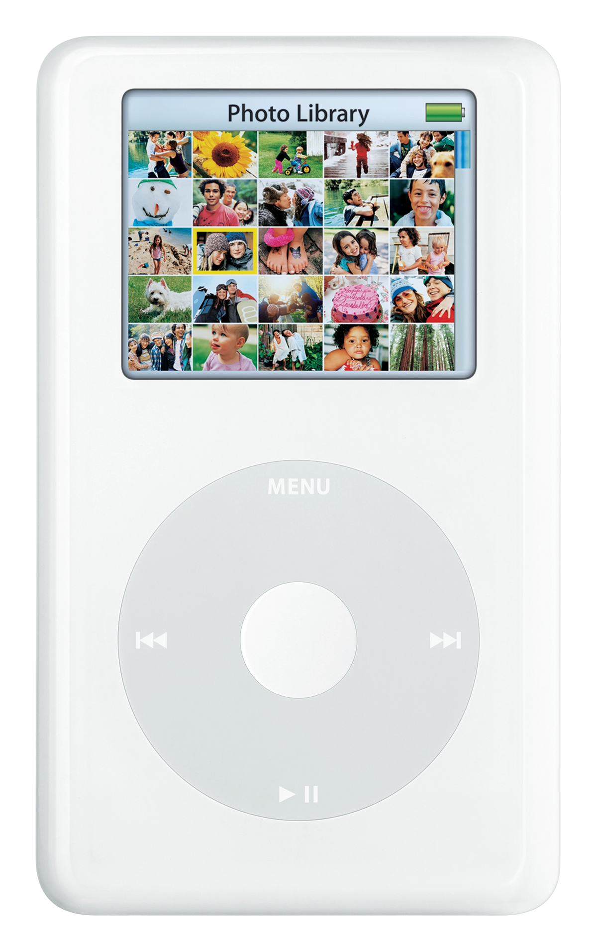 Refurbished iPod Photo (4th Generation) — 60GB White (illustration)