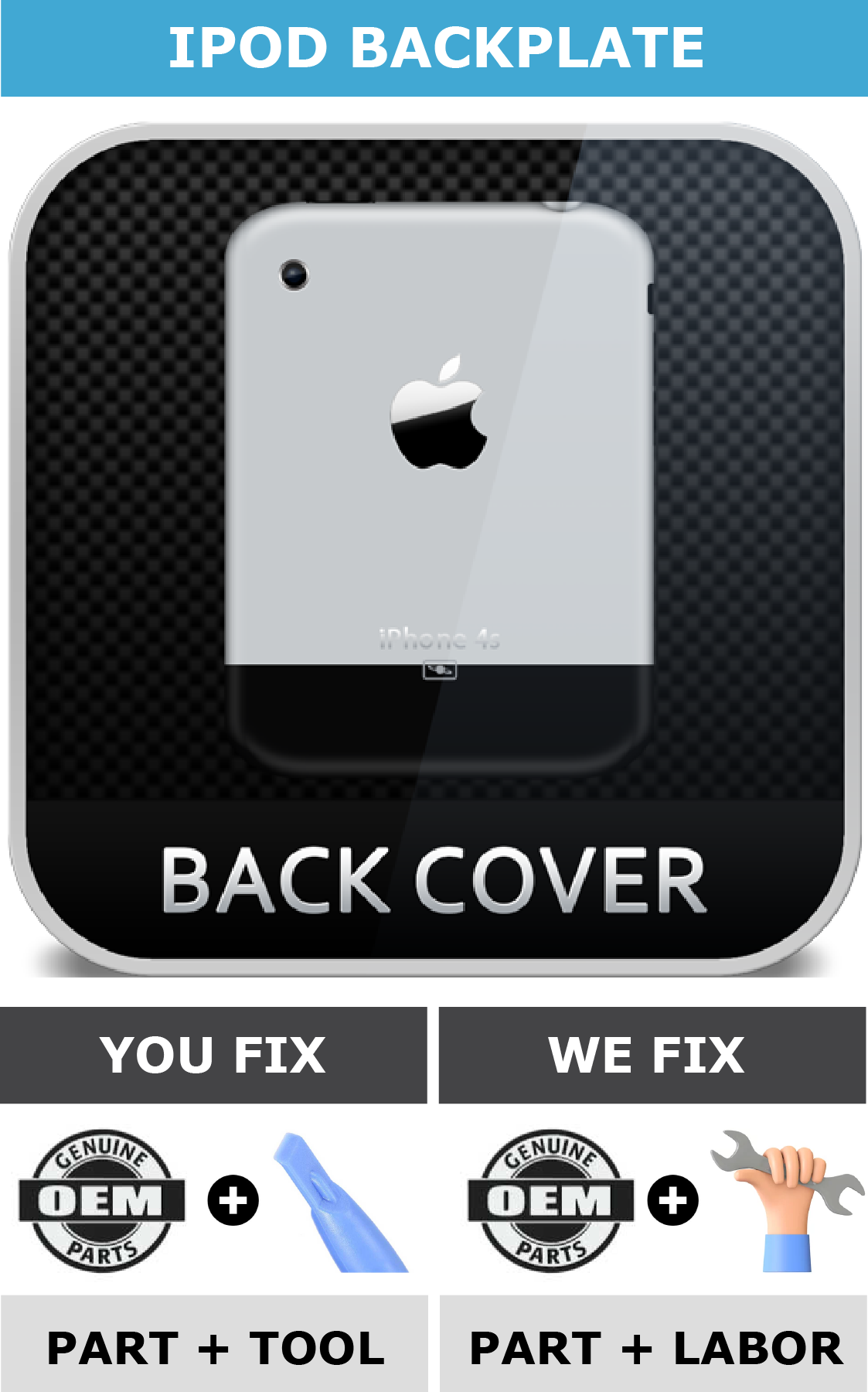 iPod Backplate Replacement Service